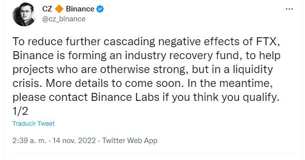 CZ Binance FTX