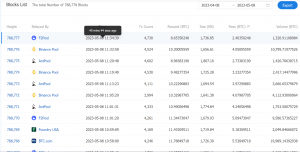 Producción de bloques de Bitcoin