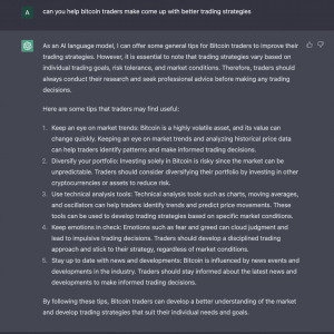 Le pregunté a ChatGPT la predicción de precios de Bitcoin para 2023, se burló de mí con un consejo