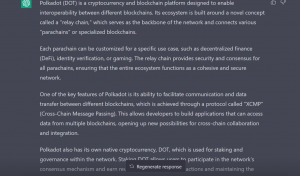 Consulté las proyecciones de precios de Polkadot de ChatGPT, pero su respuesta fue sorprendente